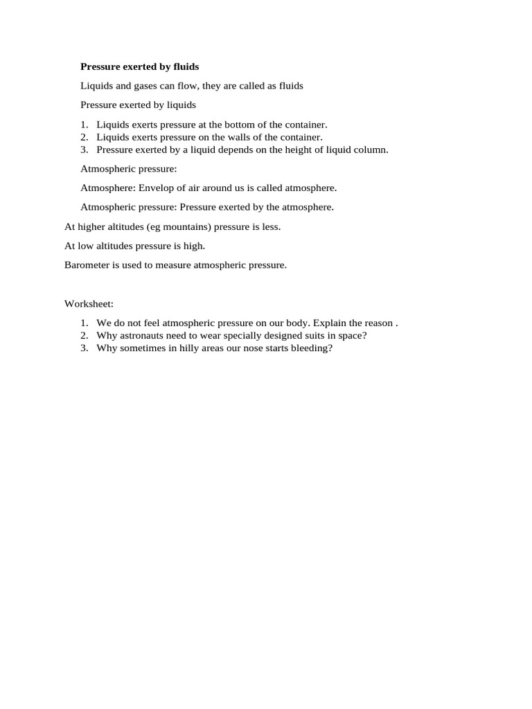 Understanding Fluid Pressure Dynamics | PDF