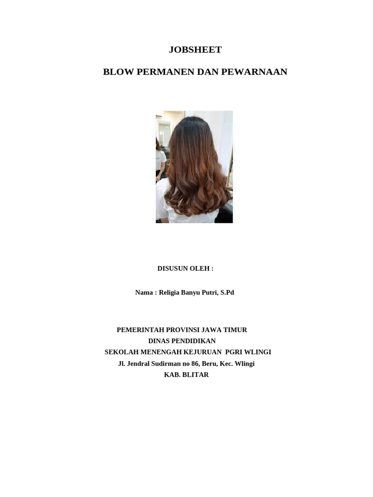 Jobsheet Blow Permanen dan Pewarnaan | PDF