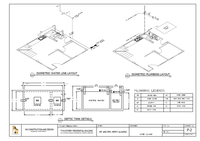 Two-Storey Isometric Plumbing Layout | PDF