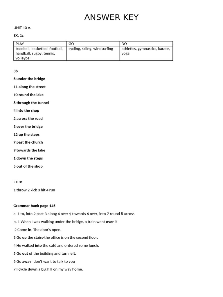 Answer Key | PDF