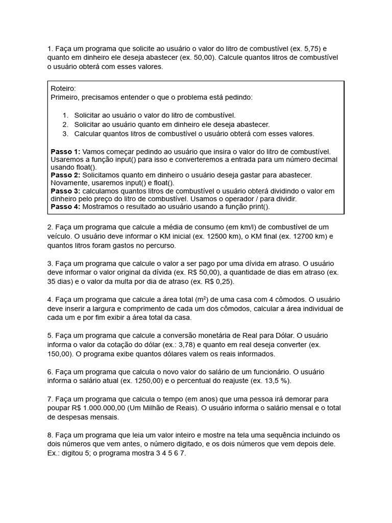Programas de Cálculo em Python | PDF