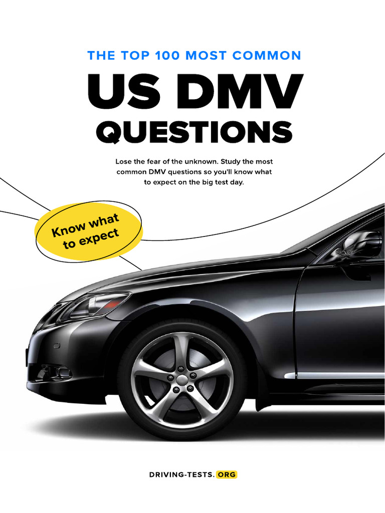 The 100 Most Common US DMV Questions | PDF