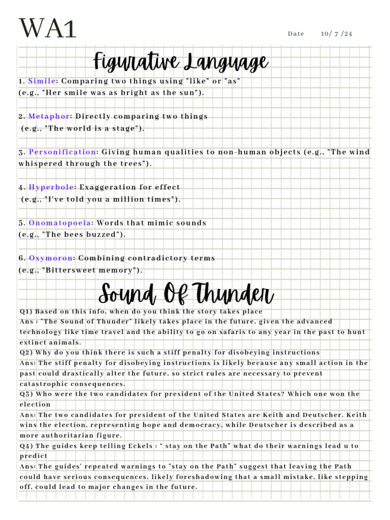 Figurative Language and Literary Analysis | PDF | Dystopia | The Giver