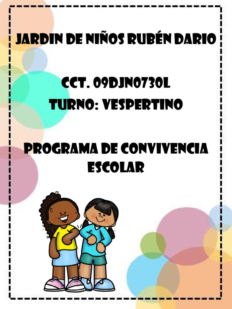 Plan de Convivencia Escolar 2023-2024 | PDF | Educación de la primera ...