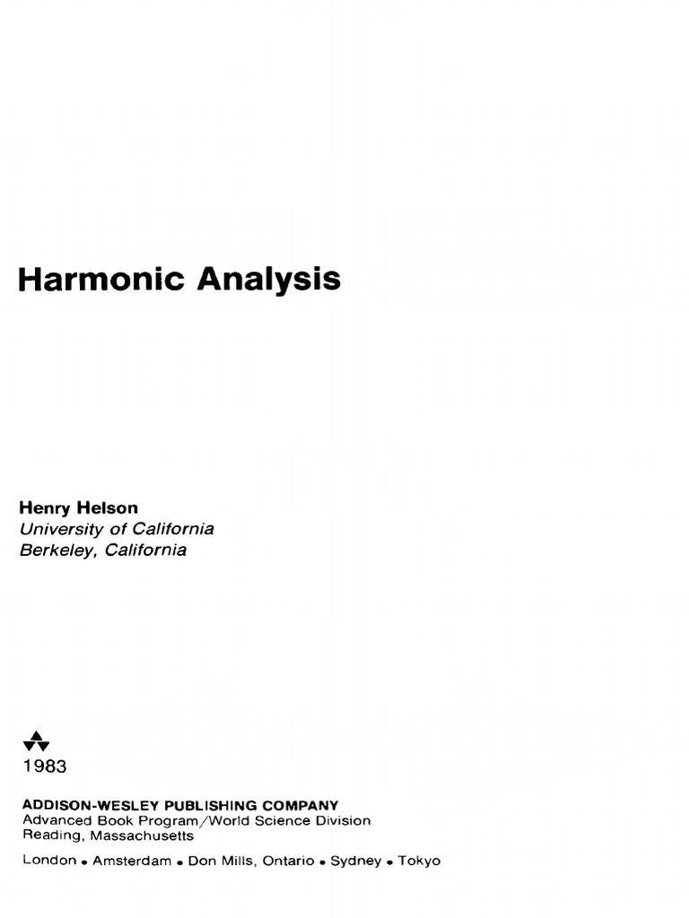 Harmonic Analysis (Z-Lib - Io) | PDF | Communication Software | Writing