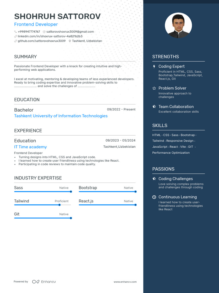 Aspiring Frontend Developer Profile | PDF | Bootstrap (Front End ...