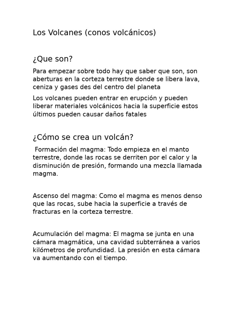 Formación y Tipos de Volcanes | PDF | Volcán | Magma