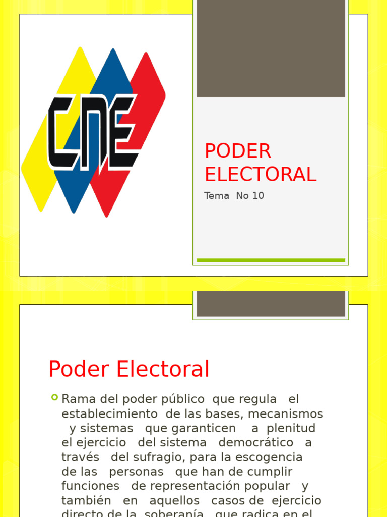 Estructura y Funciones del Poder Electoral | PDF
