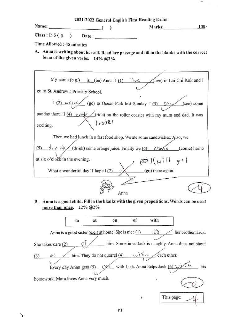 P5 Eng Exam | PDF