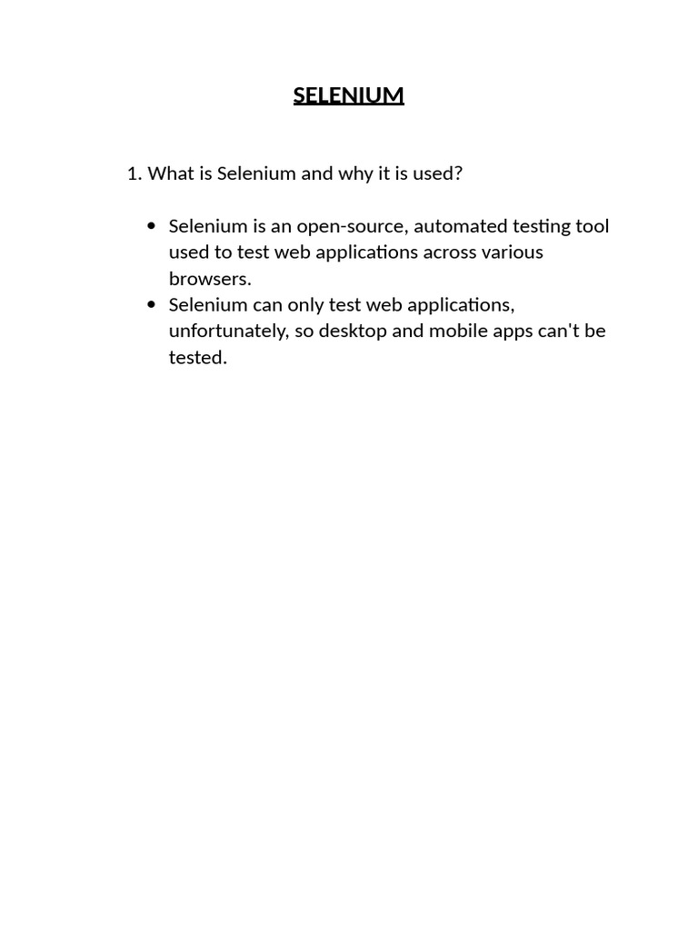 Selenium | PDF