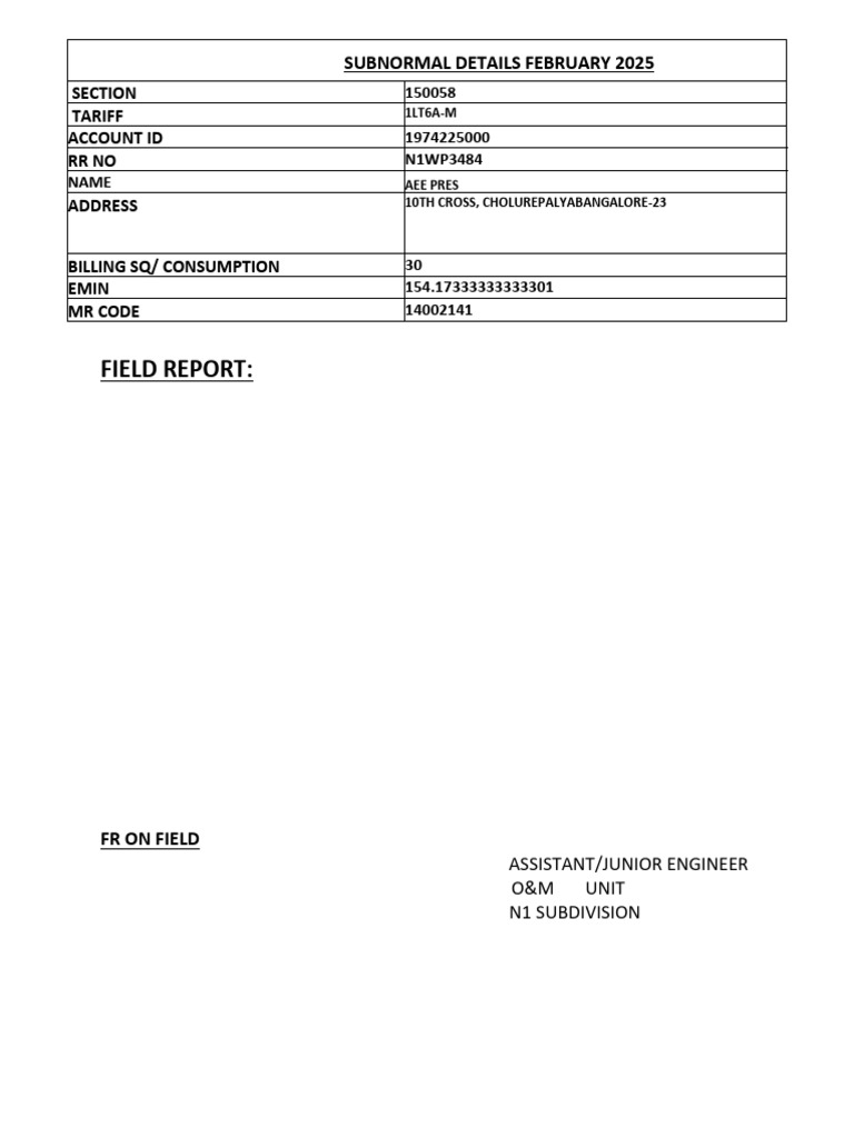 February 2025 Subnormal Field Report | PDF | Social Institutions ...