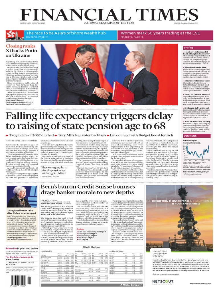 金融时报UK0322 | PDF | Vladimir Putin | World Politics