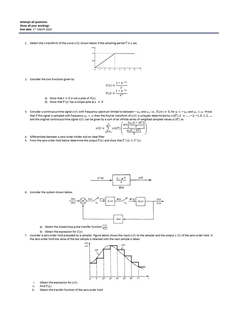 State Space Design & Digital Control Assignment | PDF | Electrical ...