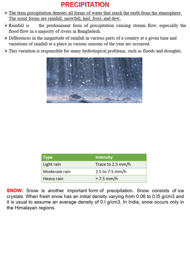 Hydrology 3 - Precepitation | PDF | Precipitation | Rain