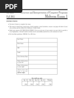 Midterm Exam 1: CS 61A Structure and Interpretation of Computer Programs Fall 2011