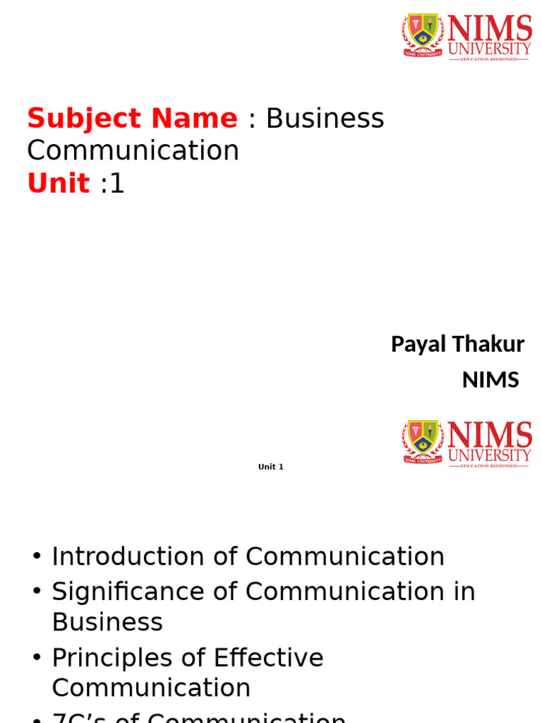 Introduction and Significance of Communication in Business | PDF ...