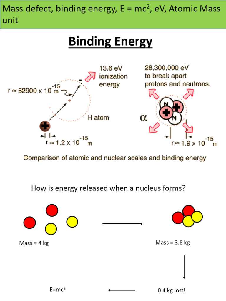 Mass Defect and Binding Energy Calculations | PDF | Neutron | Atomic ...