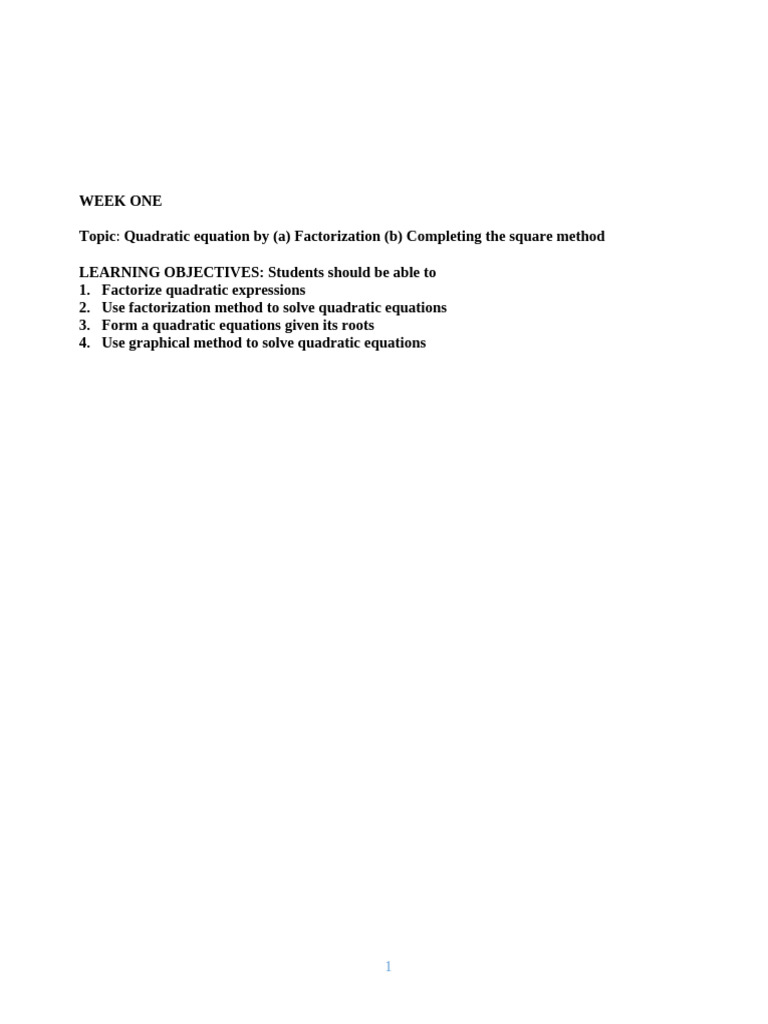 Quadratic Equations: Factorization & Methods | PDF | Quadratic Equation ...