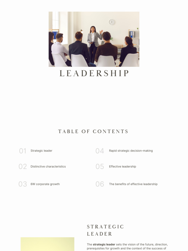Strategic Leadership for Growth | PDF | Leadership | Strategic Management