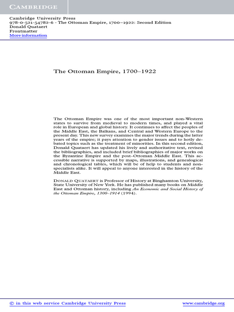 Frontmatter | PDF | Ottoman Empire | Politics Of The Ottoman Empire