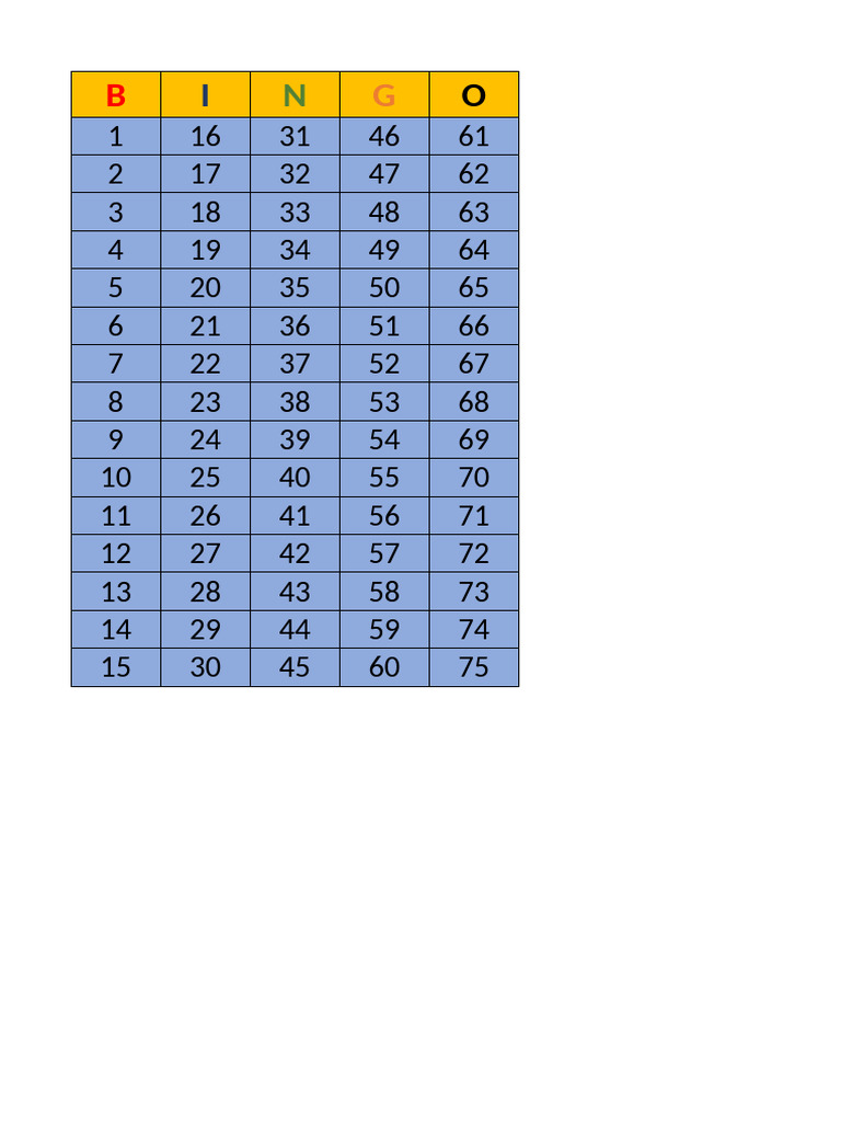 Cartes de Bingo à Imprimer Gratuites | PDF