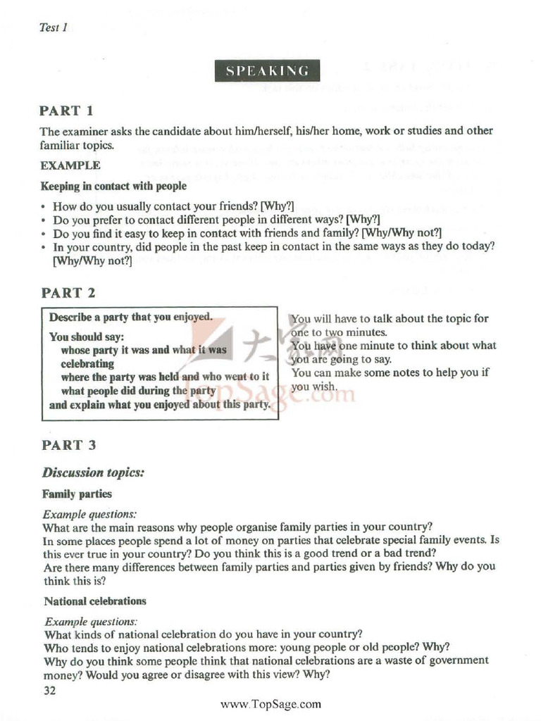 Cambridge Ielts 7 Test 1 Speaking Pdf