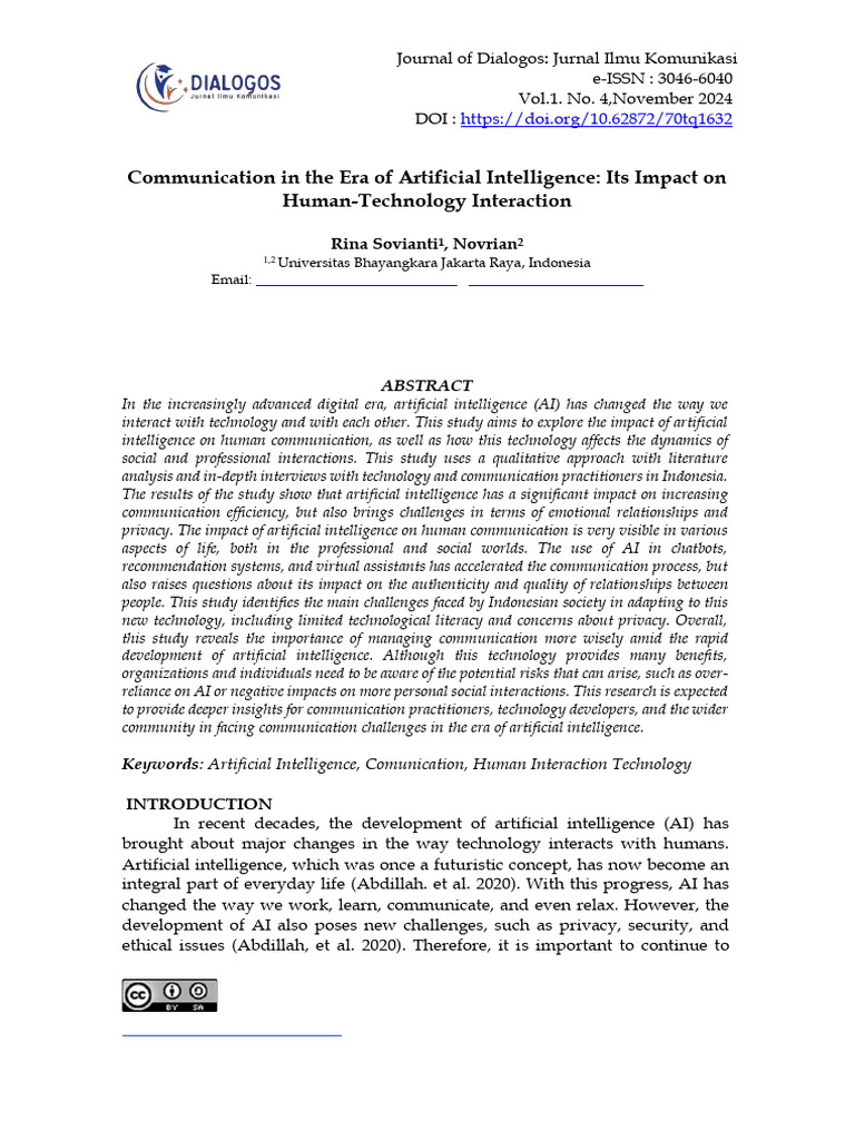 AI's Impact on Human Communication | PDF | Artificial Intelligence ...