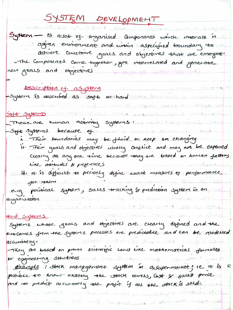 System Development Notes | PDF