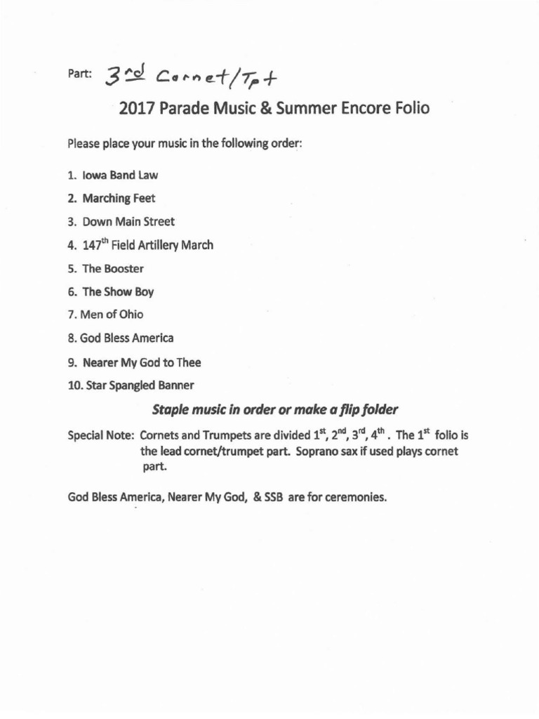 3rd Cornet Trumpet | PDF