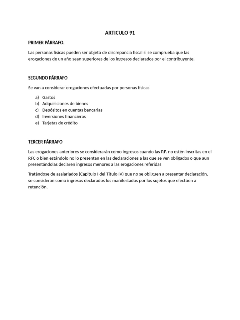 Articulo 91 | PDF