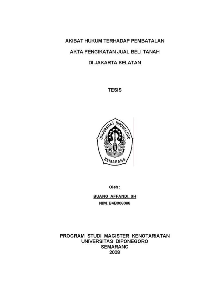 Contoh Surat Permohonan Pembatalan Akta Jual Beli Tanah