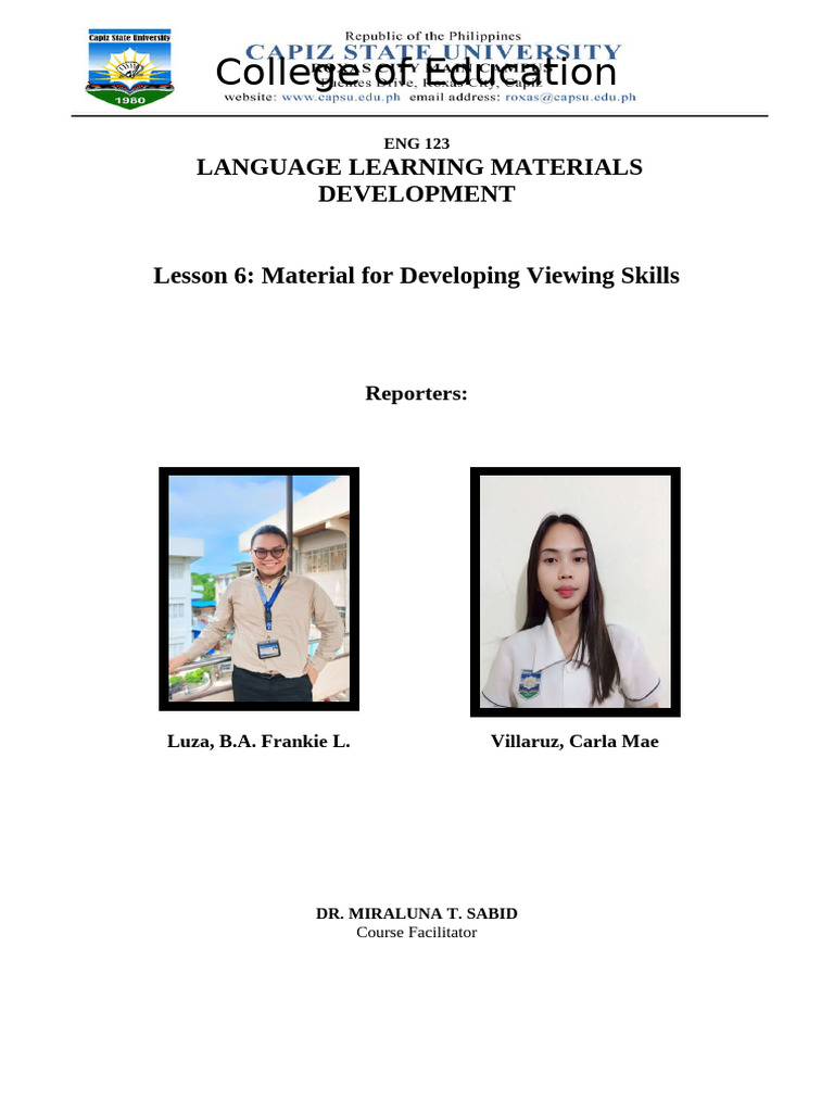Developing Effective Viewing Skills | PDF | Multimedia | Experience