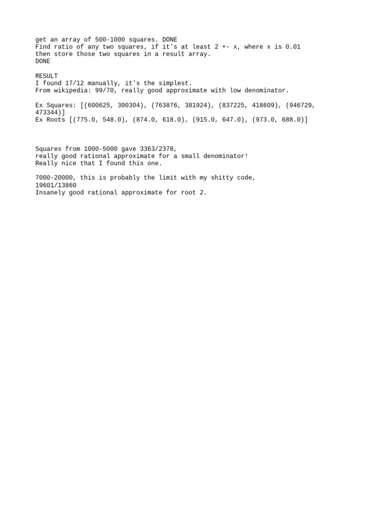 Rational Approx For Root 2 | PDF