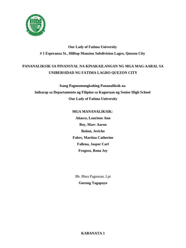 Fil Research Group 8 2 | PDF