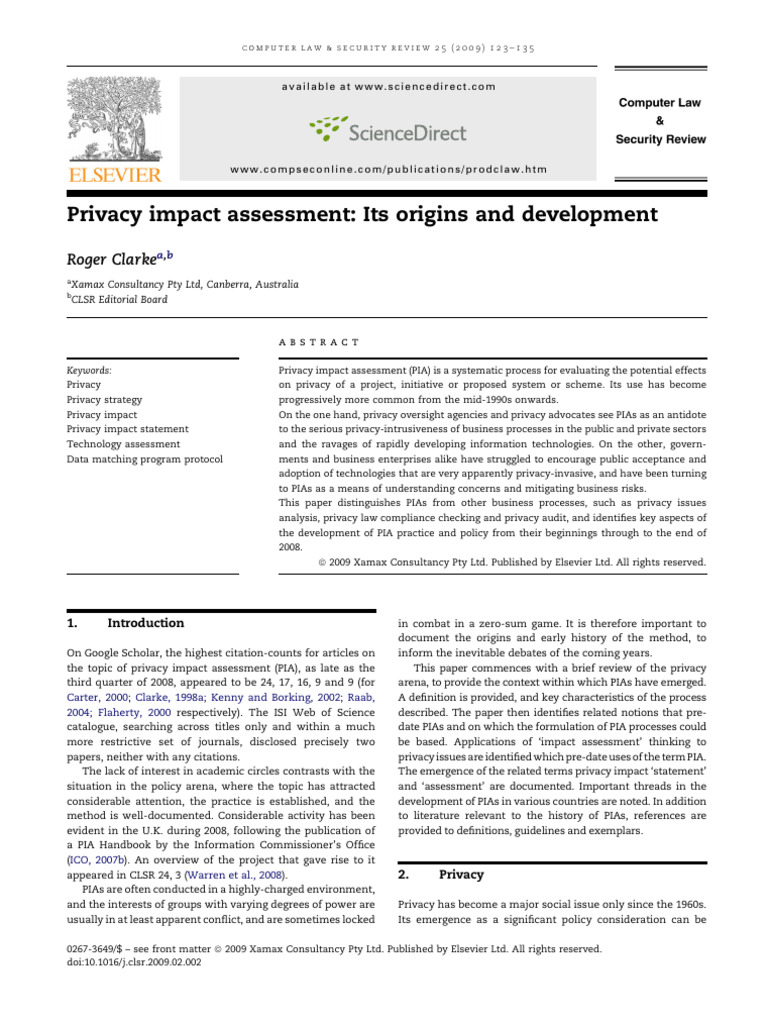 PIA 3 Original | PDF | Privacy | Environmental Impact Assessment