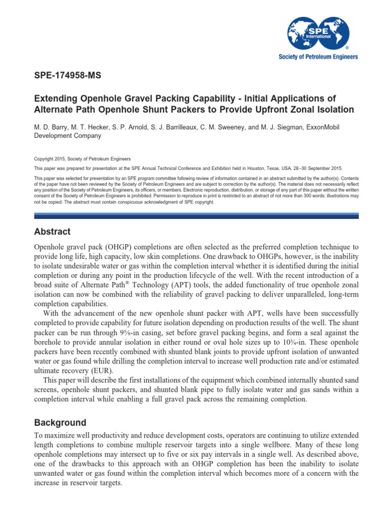 2015 Extending Openhole Gravel Packing Capability - Initial ...
