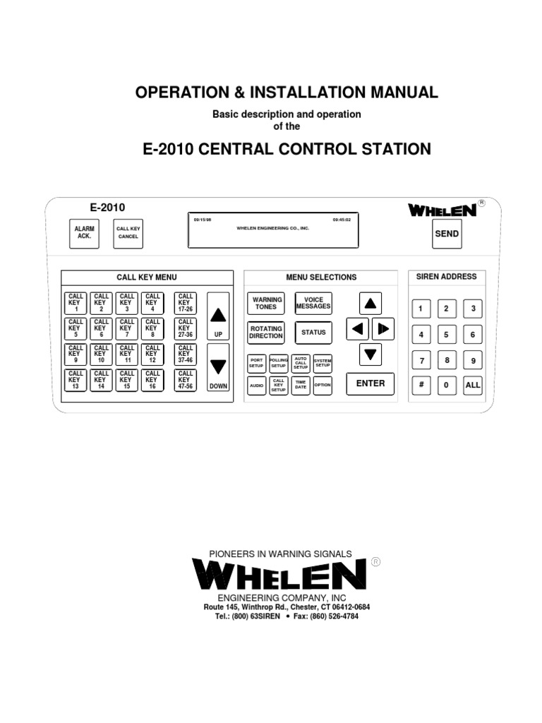 Whelen E2010 Manual Download Free Pdf Computer Keyboard Personal