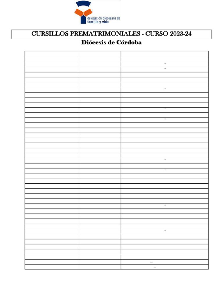 Cursillos-Prematrimoniales 23 24 | PDF