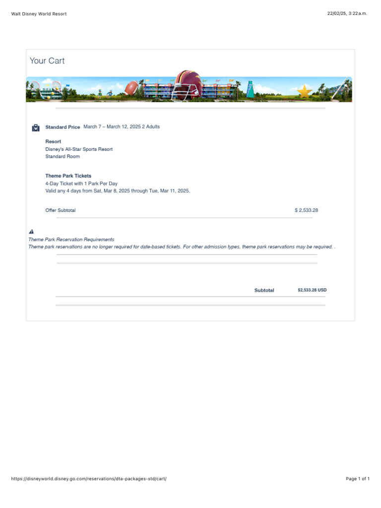 Walt Disney World Resort Cart Summary | PDF | Amusement Park ...