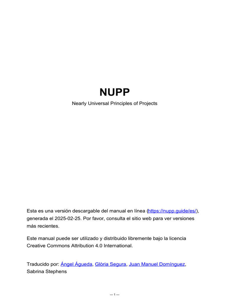 Nupp Es | PDF | Planificación | Scrum (desarrollo de software)