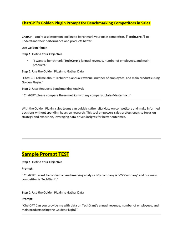 Benchmarking TechCorp with ChatGPT | PDF | Benchmarking | Performance ...
