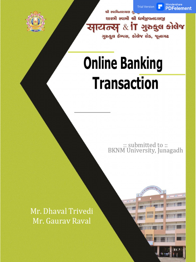 Online Banking Transaction Project Report | PDF | Feasibility Study ...