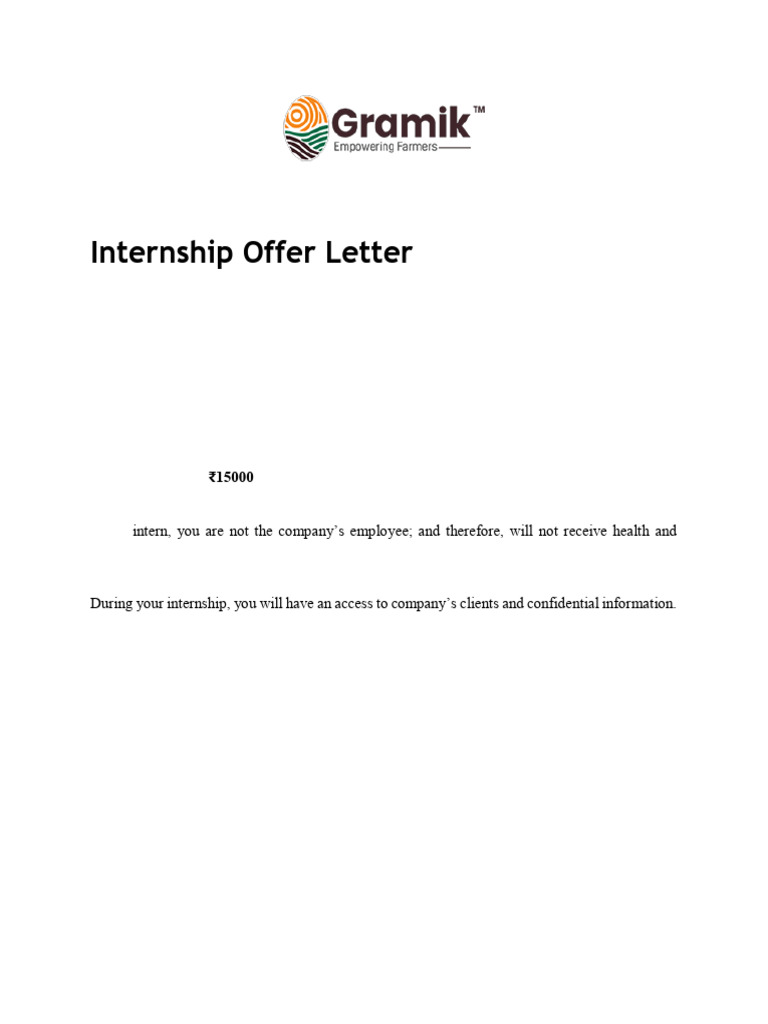 Internship Offer Letter Shivanshsingh | PDF