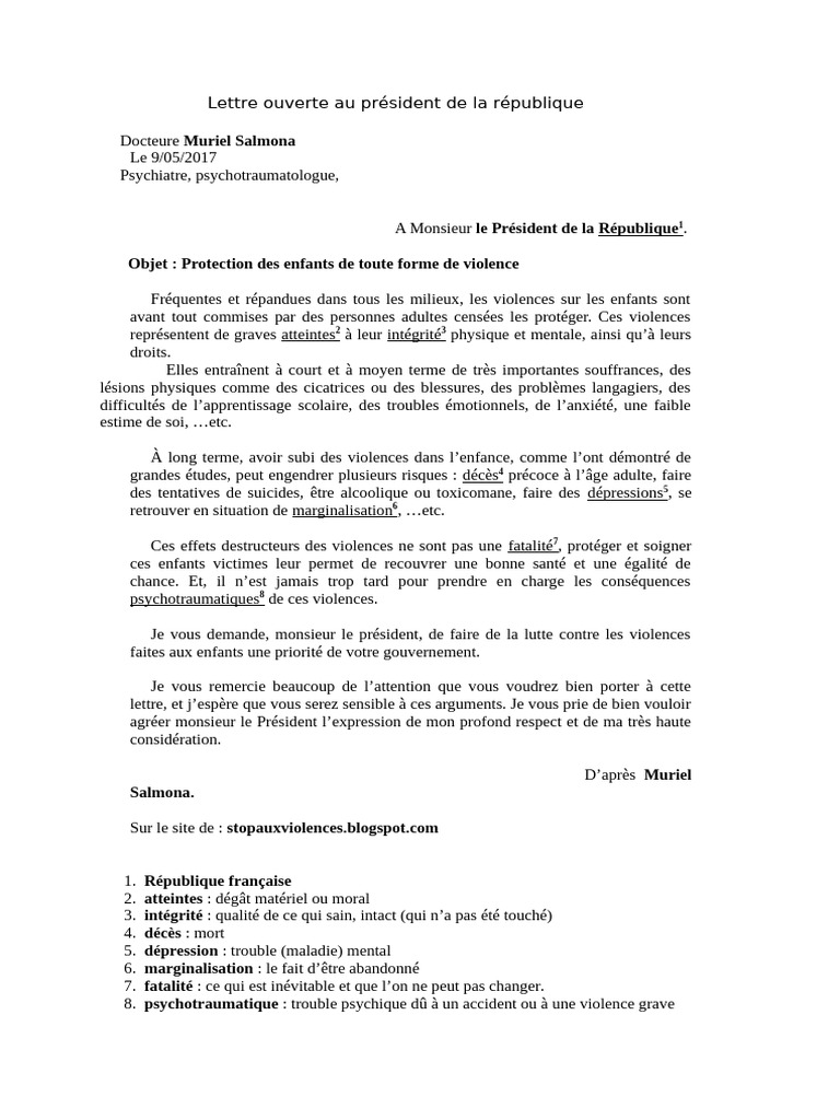 Conséquences de la violence sur les enfants | PDF | Trouble mental ...
