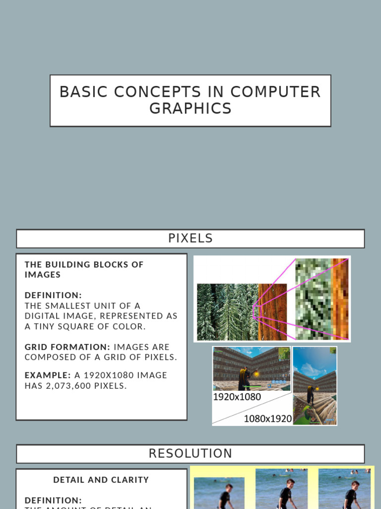 Basic Concepts in Computer Graphics | PDF | Display Resolution | Pixel