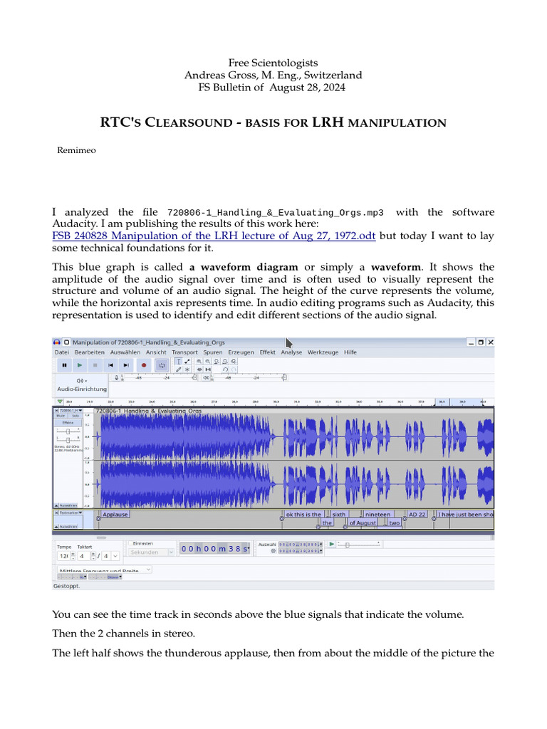 FSB 240827 RTCs Clearsound - Basis For LRH Manipulation en | PDF ...