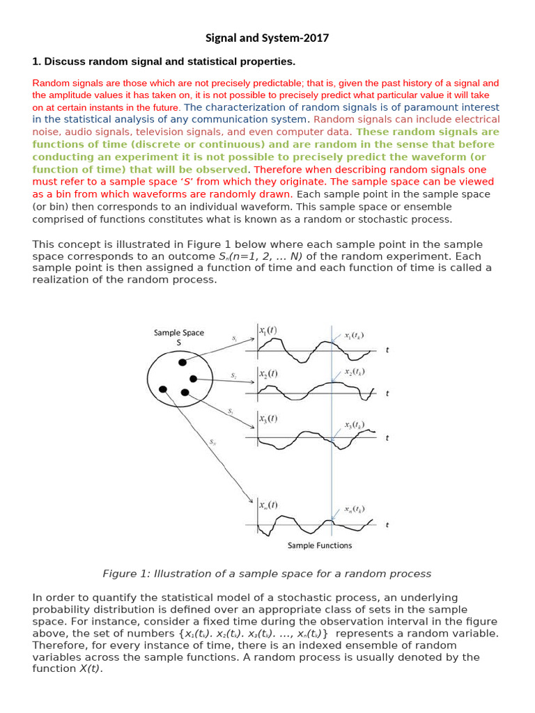 Statistical Analysis of Random Signals | PDF | Laplace Transform ...
