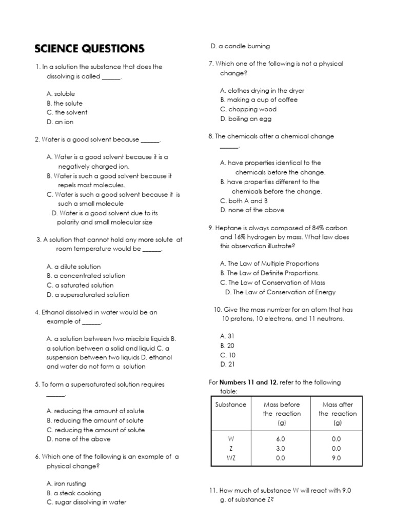 SCIENCE REVIEWER | PDF | Solvent | Force