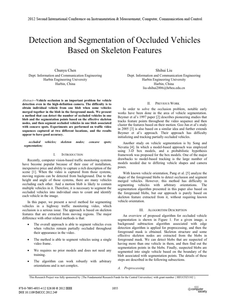 Occluded Vehicle Detection Method | PDF | Image Segmentation | Computer ...