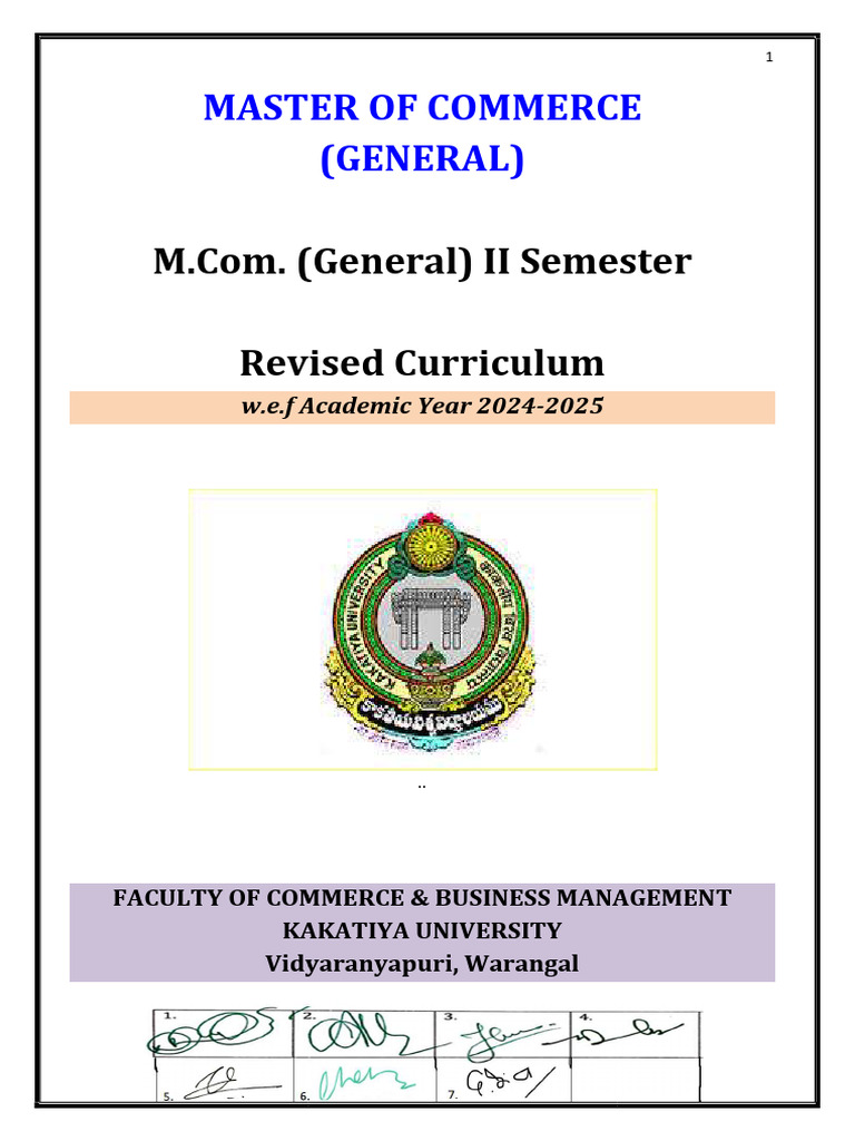 M.Com._II_Semester[1] | PDF | Marketing | Human Resource Management